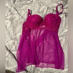 Victoria's Secret Pink Lace Babydoll